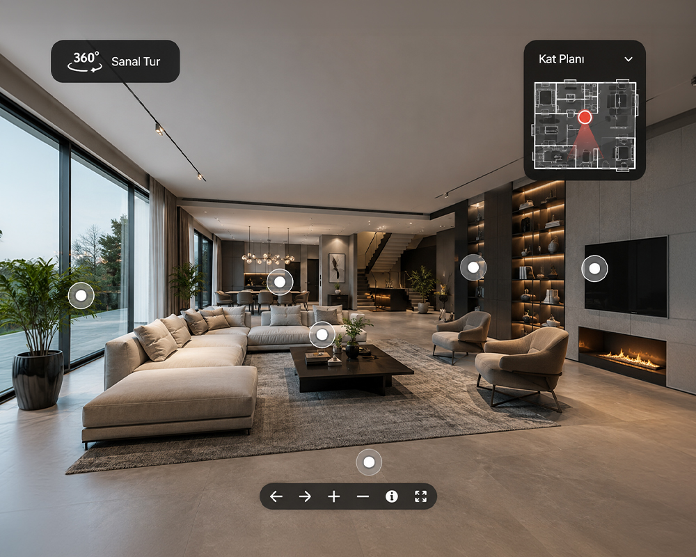 Etkileşimli 360 derece sanal tur ve mekân tanıtımı
